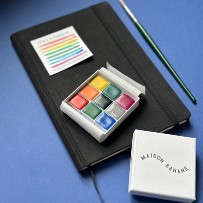kit de voyage aquarelle artisanale Maison Banane