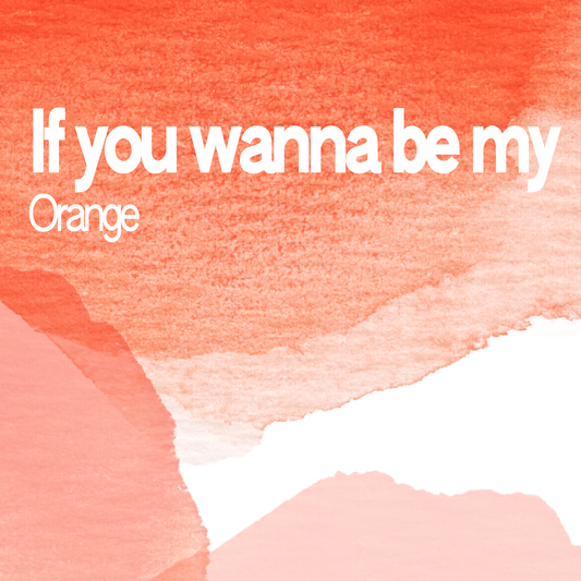 If you wanna be my Orange aquarelle artisanale vegan 