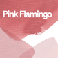 Pink Flamingo aquarelle artisanale vegan