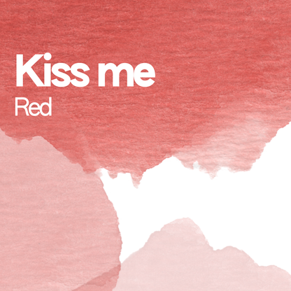 Kiss me Red aquarelle artisanale vegan 