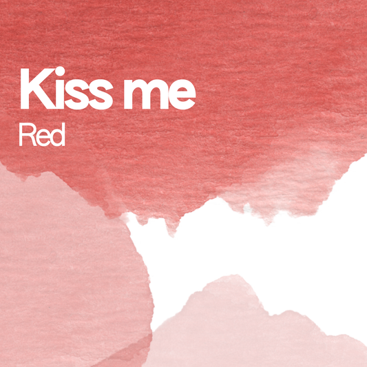 Kiss me Red aquarelle artisanale vegan 