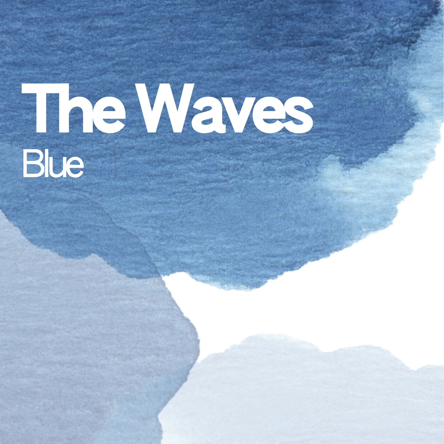 The Waves Blue aquarelle artisanale vegan