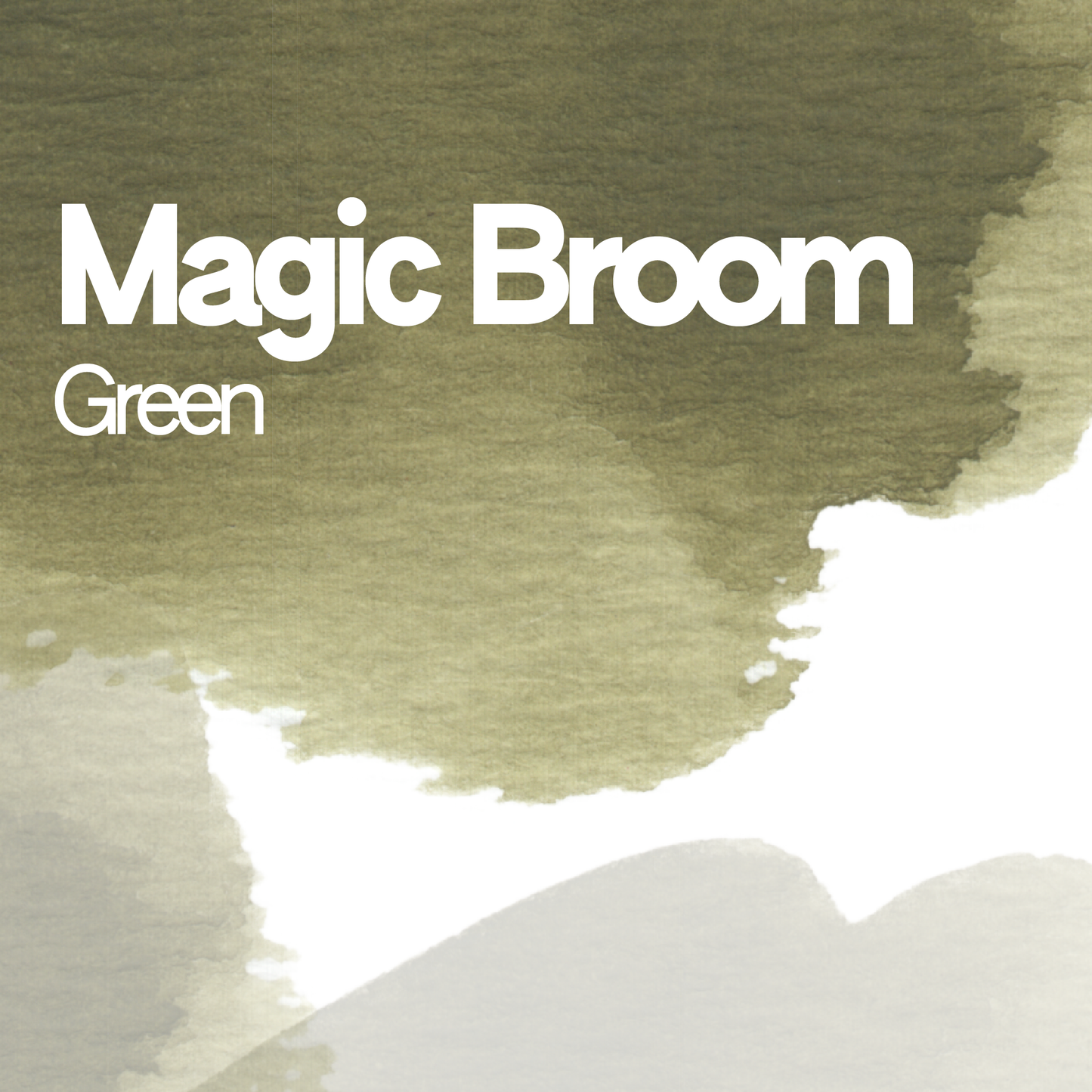 Magic Broom Green aquarelle artisanale vegan 
