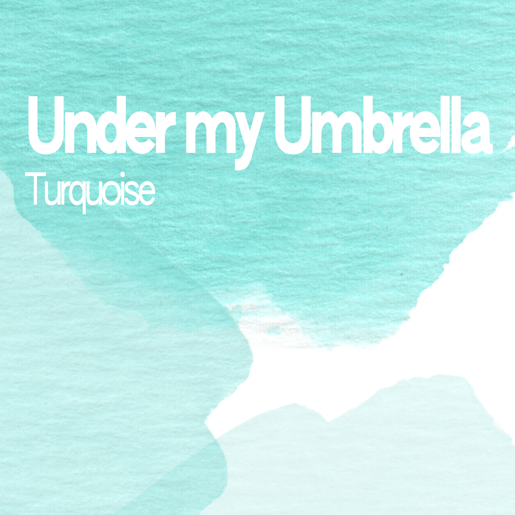 Under My Umbrella Turquoise aquarelle artisanale vegan 