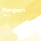 Pompom Yellow aquarelle artisanale vegan 