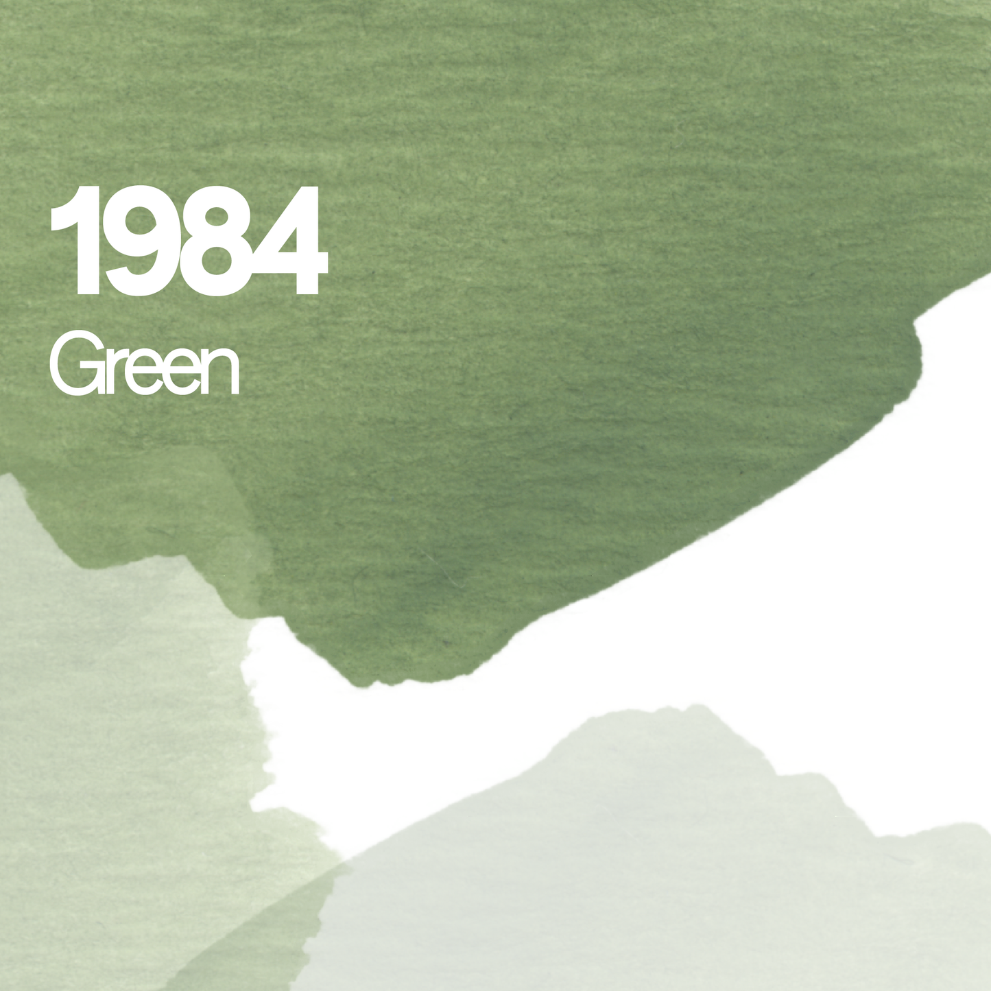 1984 Green aquarelle artisanale vegan 